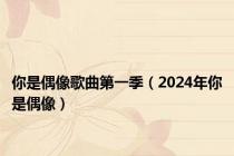 你是偶像歌曲第一季（2024年你是偶像）
