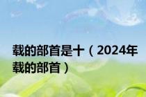 载的部首是十（2024年载的部首）