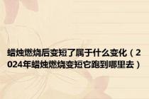 蜡烛燃烧后变短了属于什么变化（2024年蜡烛燃烧变短它跑到哪里去）