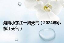 湖南小东江一周天气（2024年小东江天气）