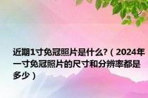 近期1寸免冠照片是什么?（2024年一寸免冠照片的尺寸和分辨率都是多少）