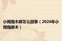小拇指木麻怎么回事（2024年小拇指麻木）