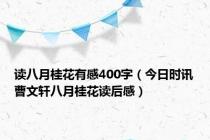 读八月桂花有感400字（今日时讯曹文轩八月桂花读后感）