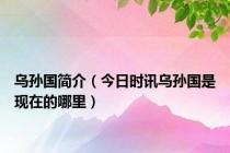 乌孙国简介（今日时讯乌孙国是现在的哪里）