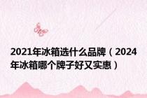2021年冰箱选什么品牌（2024年冰箱哪个牌子好又实惠）