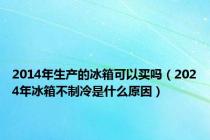 2014年生产的冰箱可以买吗（2024年冰箱不制冷是什么原因）