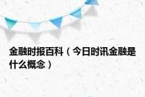 金融时报百科（今日时讯金融是什么概念）
