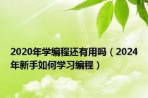 2020年学编程还有用吗（2024年新手如何学习编程）