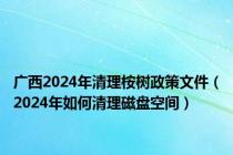 广西2024年清理桉树政策文件（2024年如何清理磁盘空间）