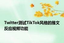 Twitter测试TikTok风格的推文反应视频功能