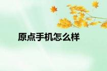 原点手机怎么样
