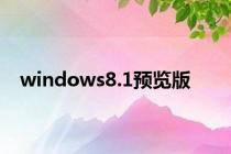 windows8.1预览版