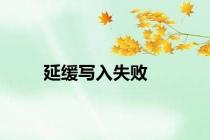 延缓写入失败