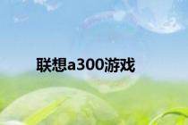 联想a300游戏