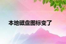 本地磁盘图标变了