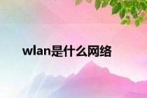 wlan是什么网络