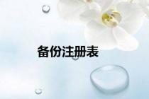 备份注册表