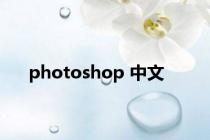 photoshop 中文